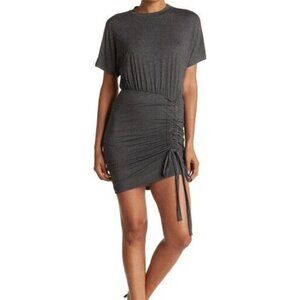 See the Shades T-Shirt Dress Size Small Gray Blouson Sheath Cinching Tie NEW